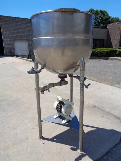 100 Gallon Groen Stainless Steel Hemispherical Kettle 80 PSI Jacket