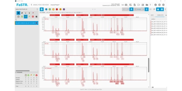 Screen shot of the new FaSTR DNA v1.2