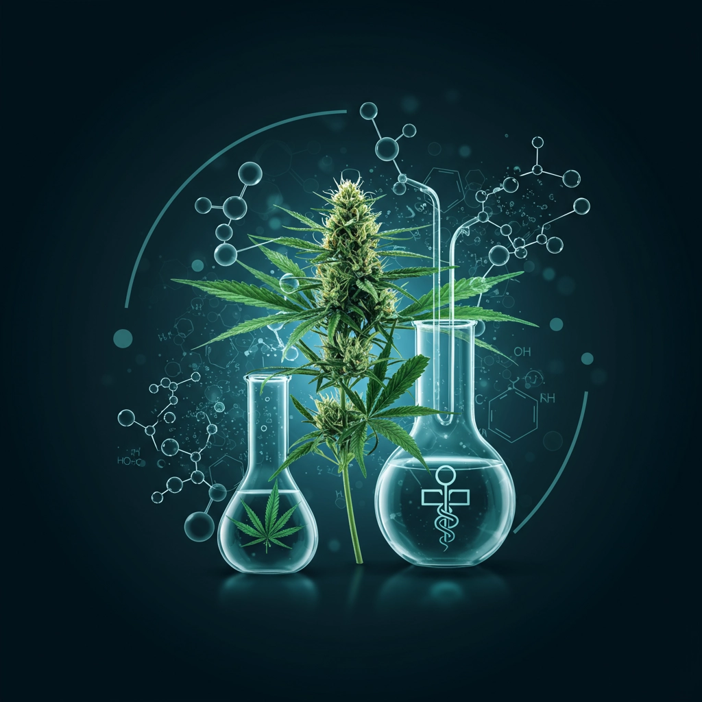 Illustration of plant-based cannabinoid therapeutics