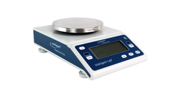 The new intelligent precision balance scale on a white background