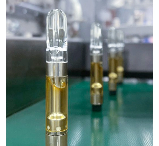 Image of vape cartridge filled with cannabis extract