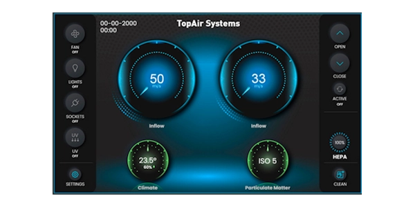 an example system display screen for the TopAir Systems IPMS BSC