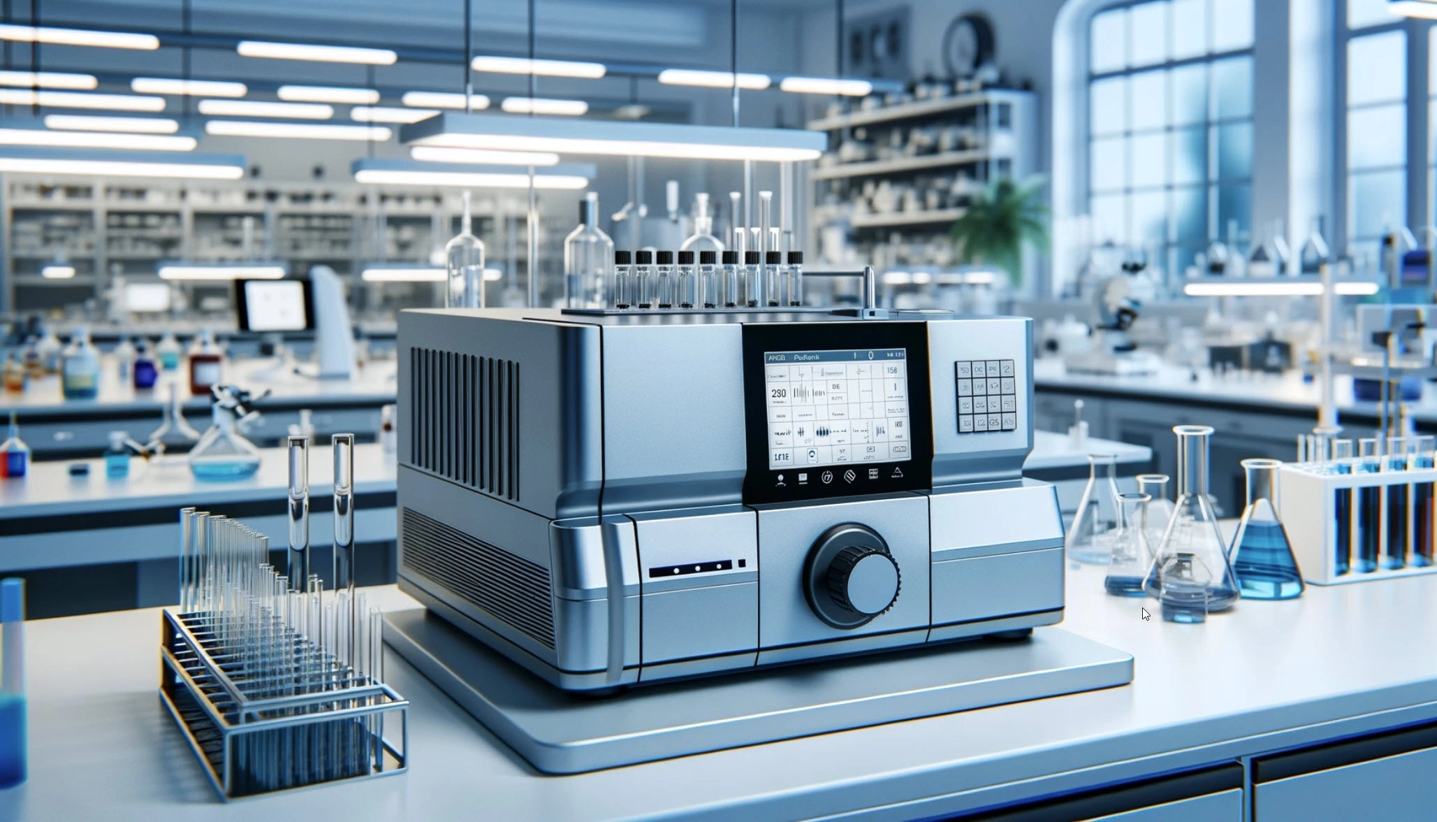 Image of a spectrophotometer in a modern laboratory