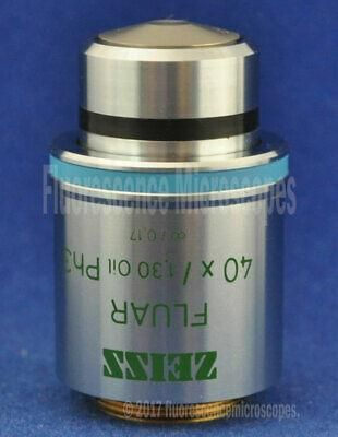 Zeiss Fluar 40x / 1.30 Oil Ph3, Infinity / 0.17 Microscope Objective.