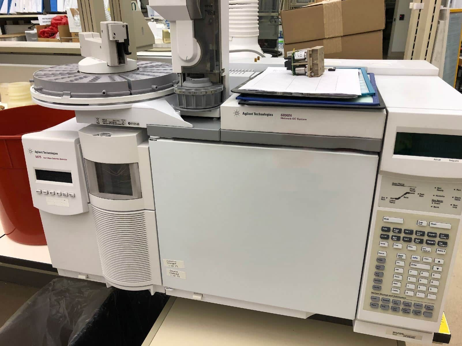 Agilent 6890 with 5973 GCMS Gas Chromatograph System