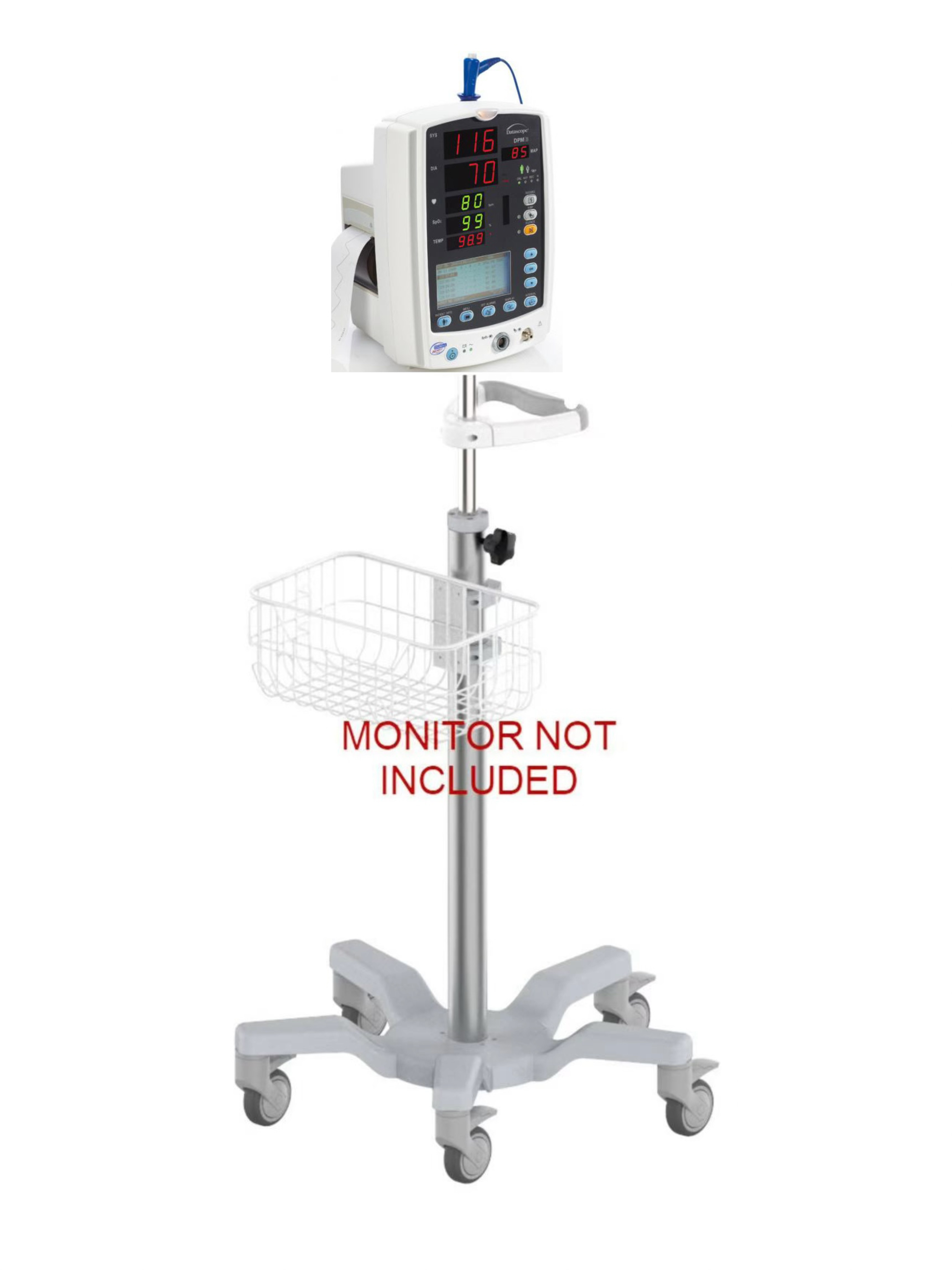Rolling stand for  Mindray Vs-800 DPM3 vital sign monitor new (big wheel )