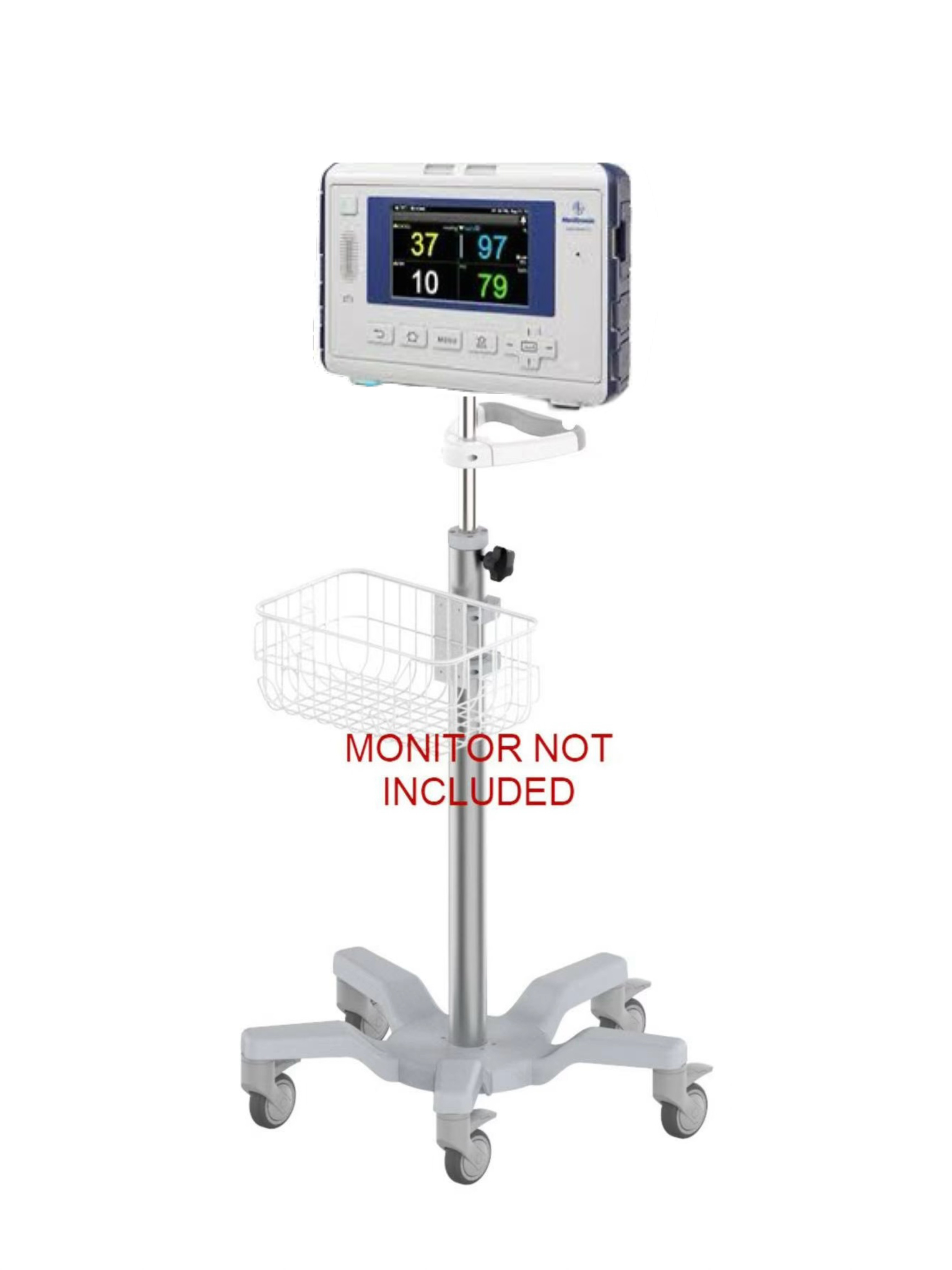 Rolling Roll stand for Medtronic   capnosteam 35 monitor  (big wheel) new ,USA