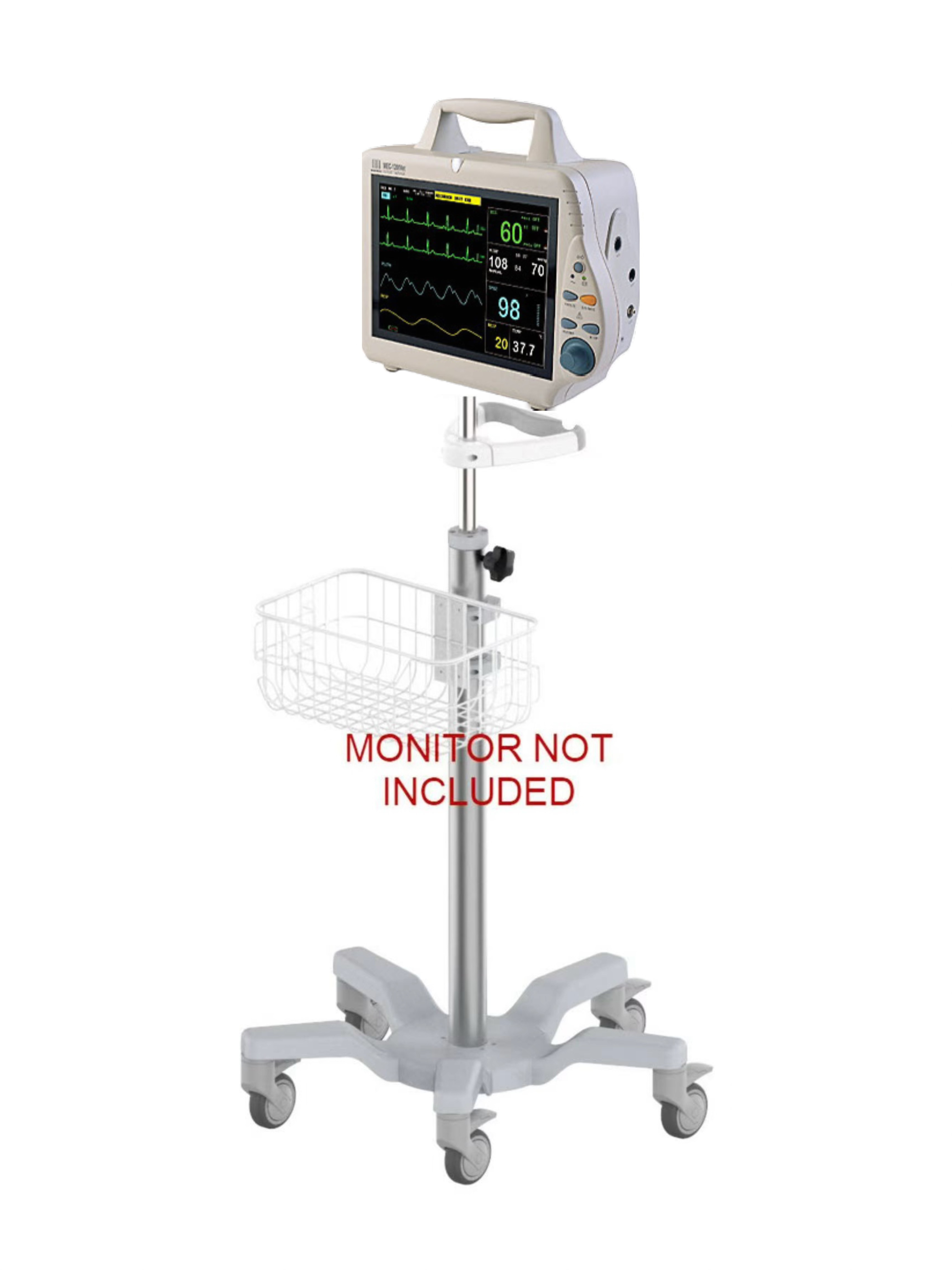 Rolling Mobile stand for Mindray MEC-1000/1200 monitor (big wheel)