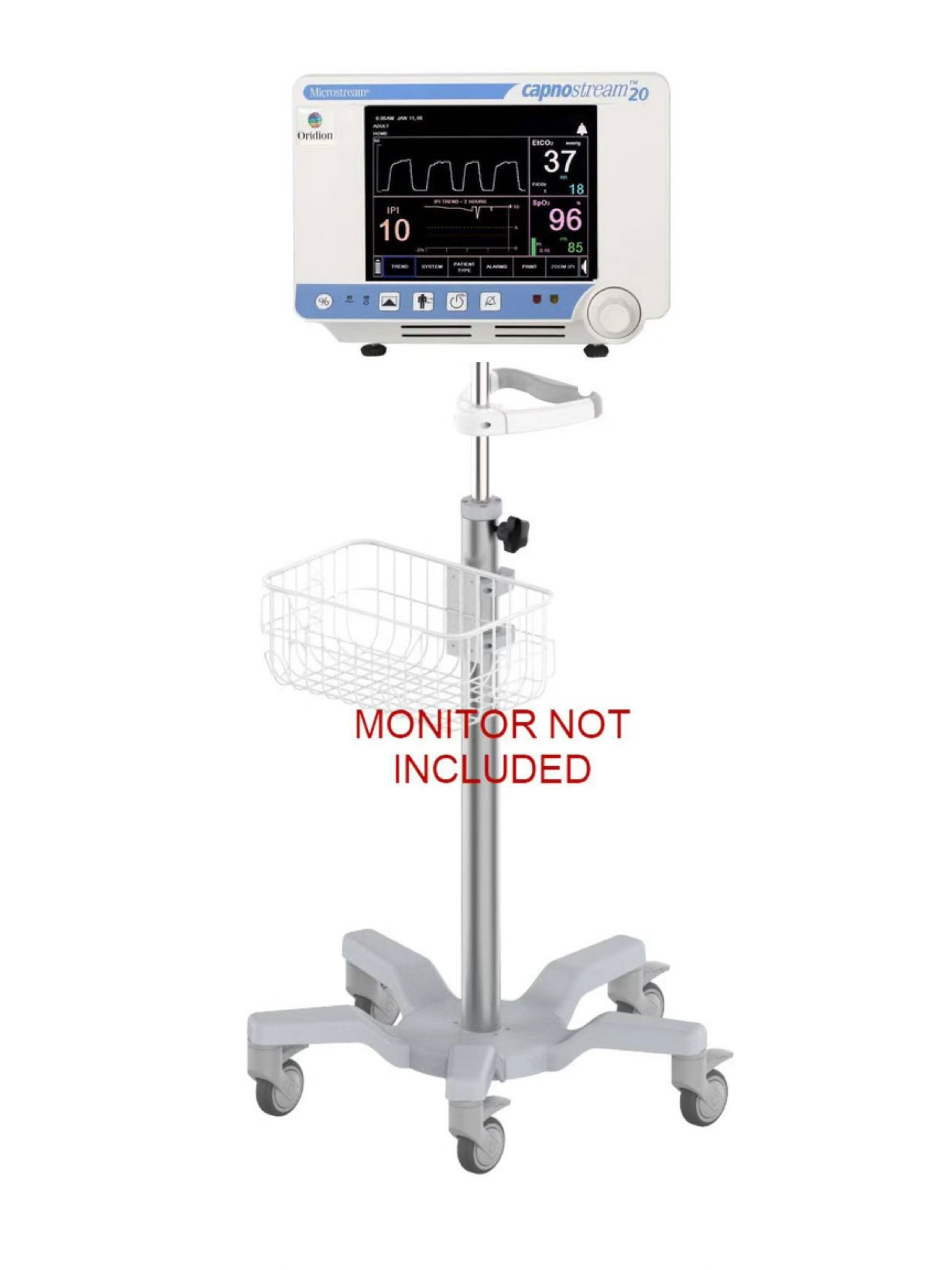 Rolling Roll stand for Oridion Medtronic   capnosteam 20  (big wheel) new ,USA