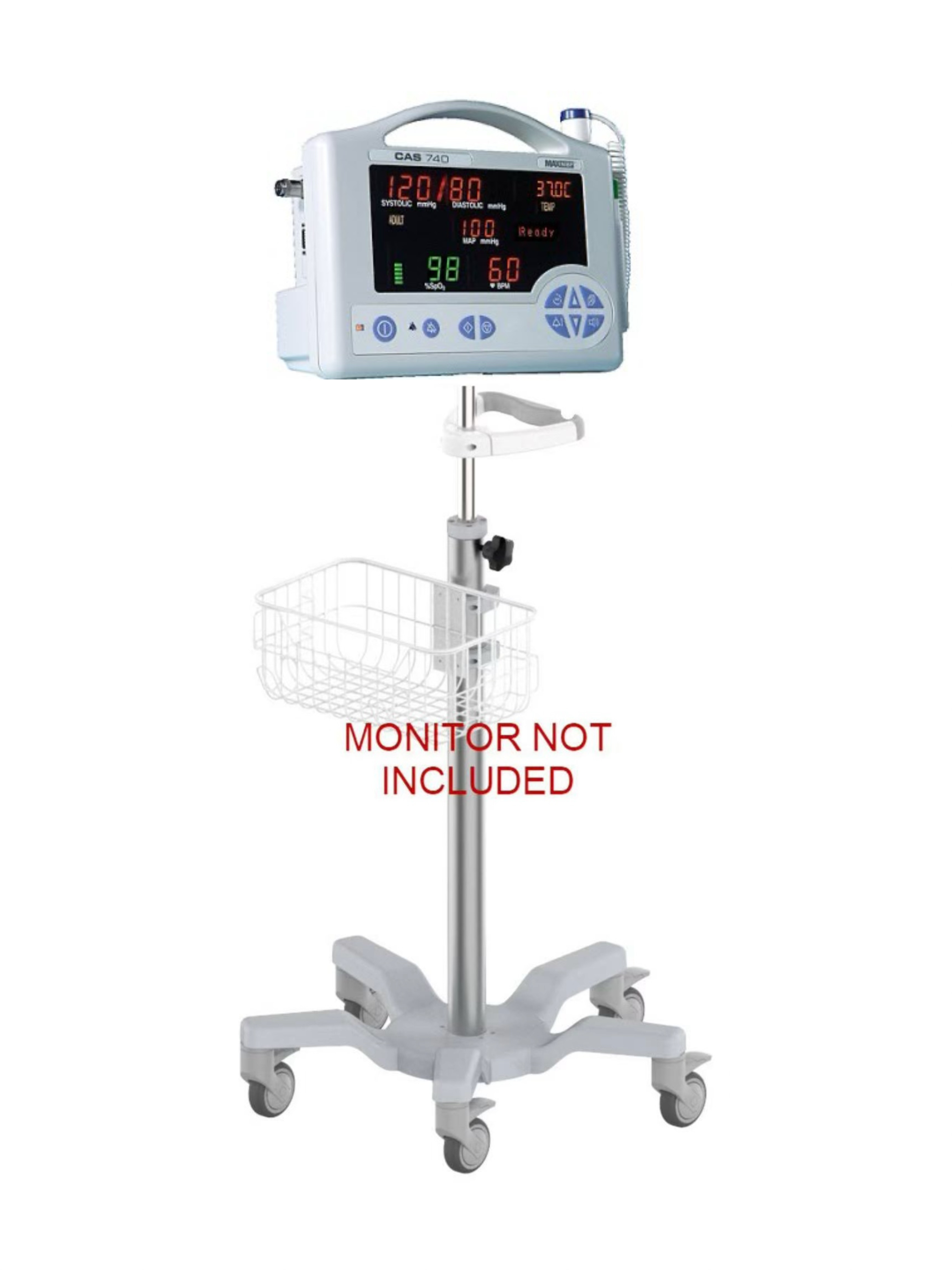 Rolling stand for CASMED 740/750  vital  sign monitor  new (big wheel), NEW