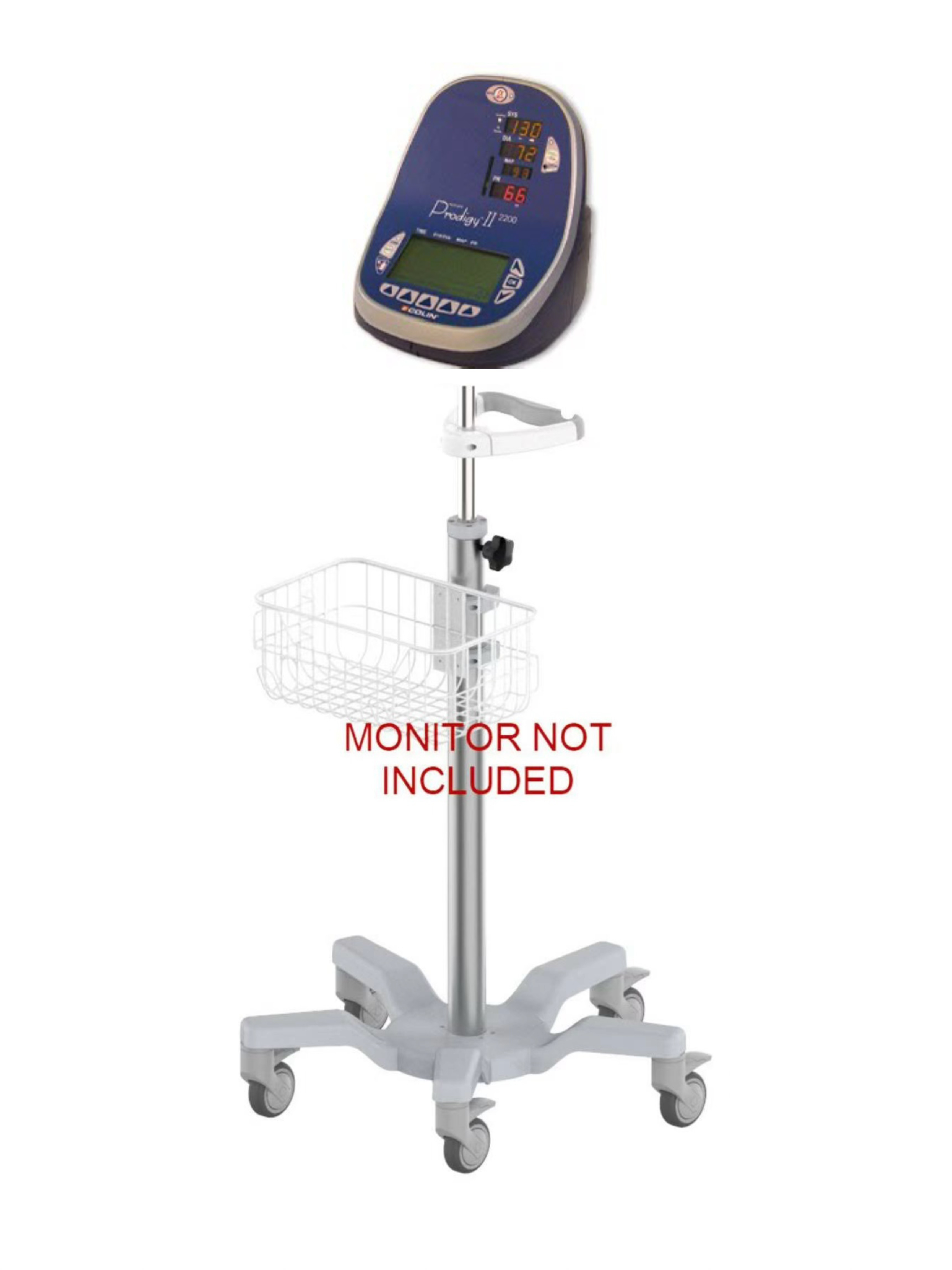 Rolling stand for COLIN PRODIGY II VITAL SIGN  monitor new (big wheel)