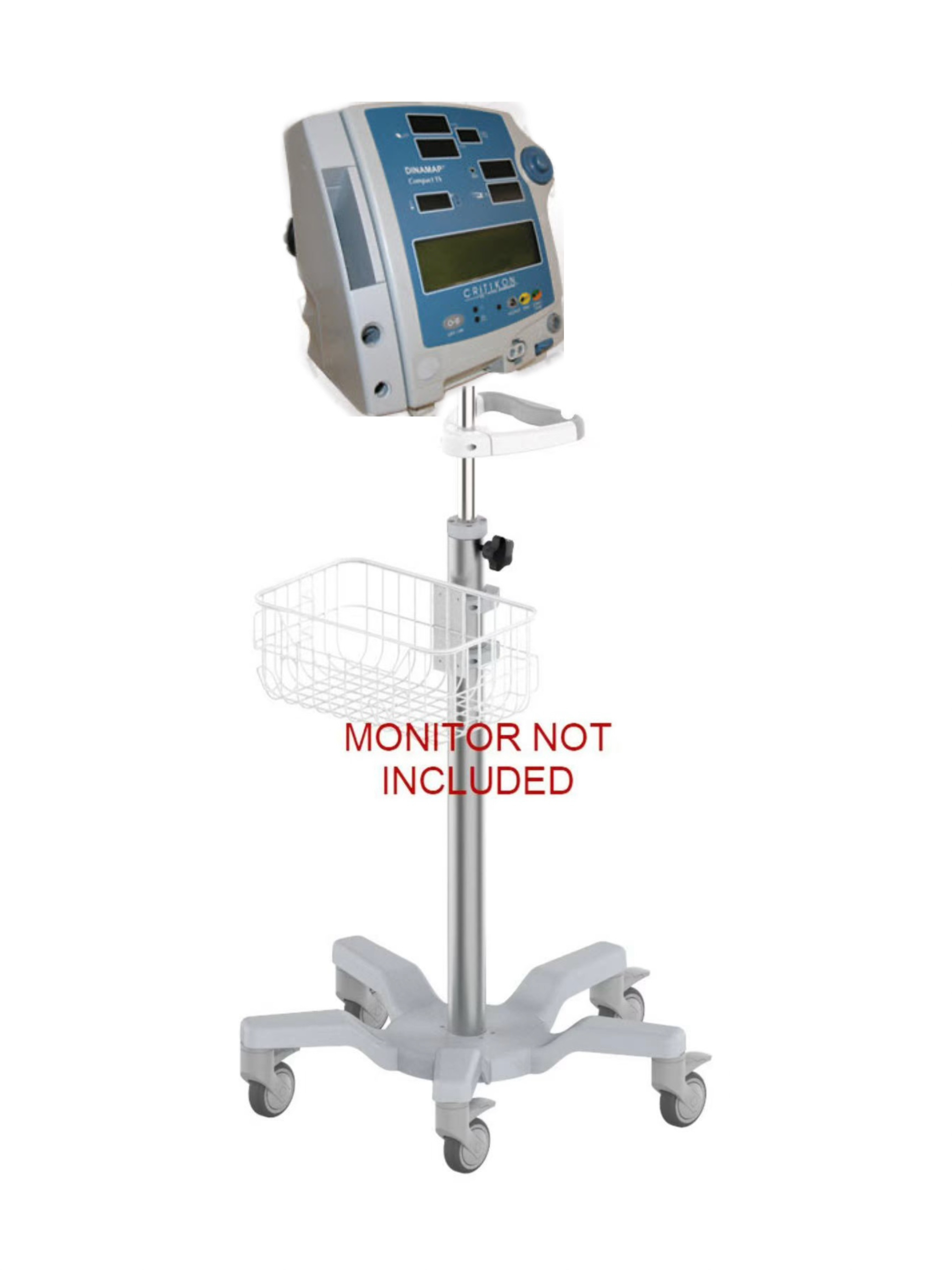 Rolling stand for Critikon Dinamap Compact T vital sign monitor  (big wheel)