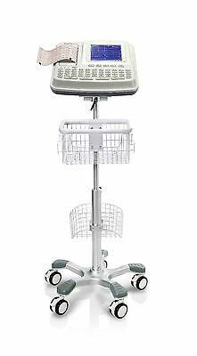 Rolling stand for Edan SE-6/601/A/B/C ECG/EKG  new (big wheel) W/CABLE LEADS ARM
