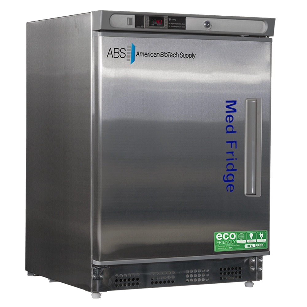 ABS 4.5 Cu Ft Pharmacy Undercounter Built-In SS Refrigerator-Left Hinged  PH-ABT-HC-UCBI-0404SS-LH