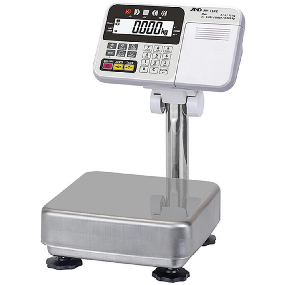 A&D HV-15KC High Resolution Platform Scale, 3/6/15lb x 0.002/0.005/0.01lb with Small Platform
