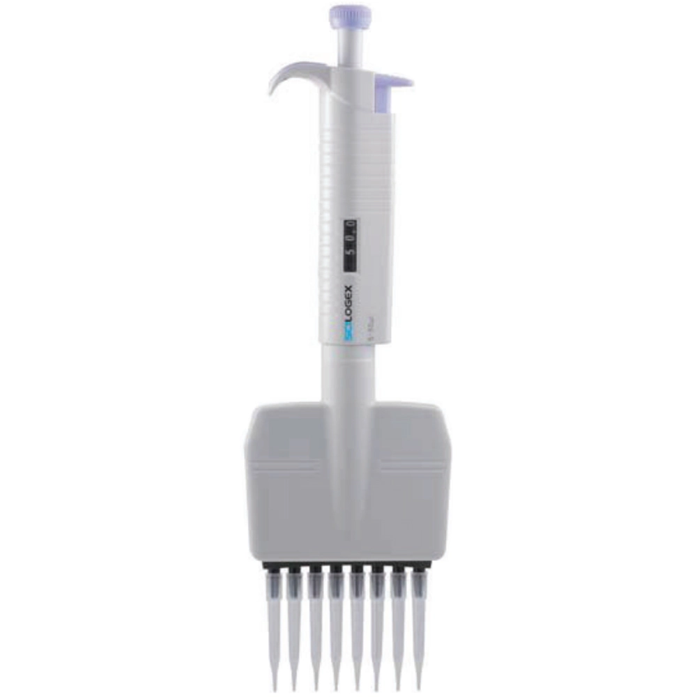 SCILOGEX MicroPette Plus (Autoclavable) 8-Channel Pipettor, 5-50uL Model # 713112069999