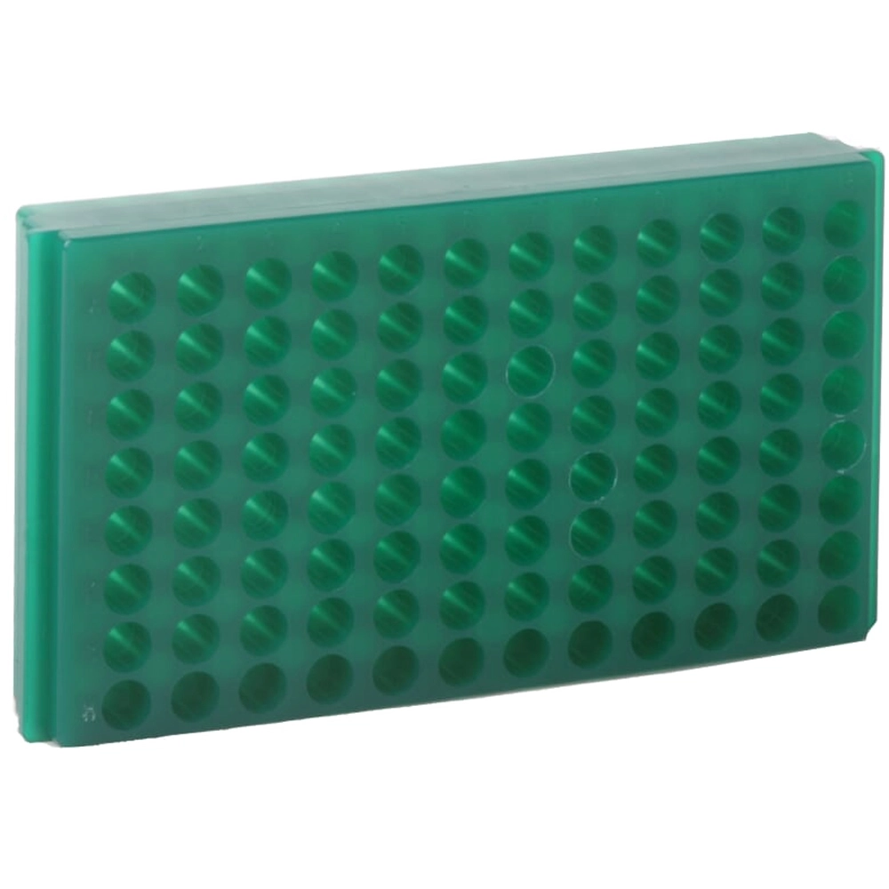 Bio Plas 96 Well Micro Tube Rack, Green (Pack of 5) Model # 0093