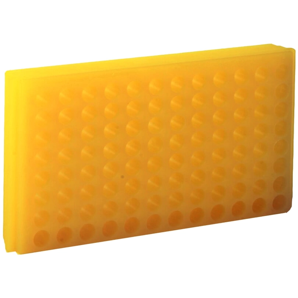 Bio Plas 96 Well Micro Tube Rack, Yellow (Pack of 5) Model # 0096