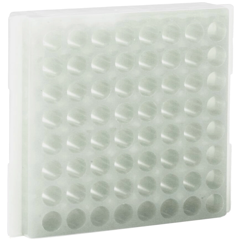 Bio Plas 64 Well Micro Tube Rack, Natural (Pack of 5) Model # 0080