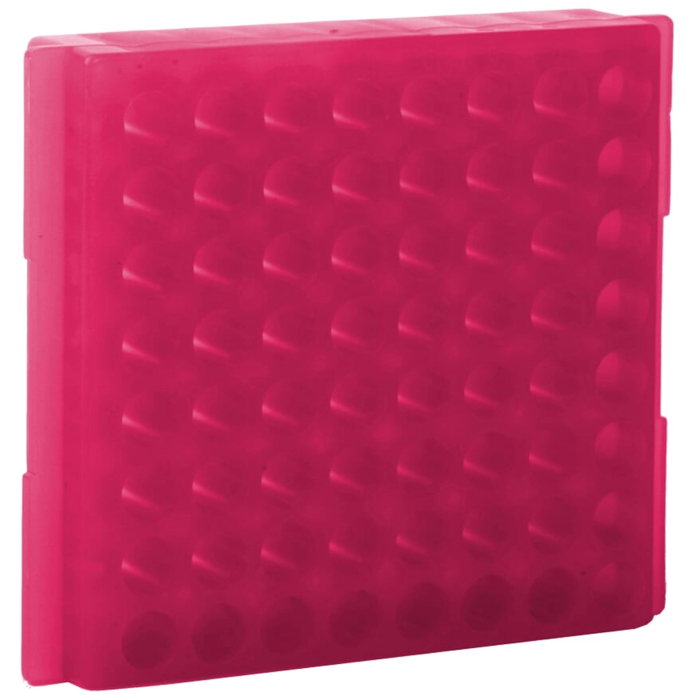 Bio Plas 64 Well Micro Tube Rack, Pink (Pack of 5) Model # 0085