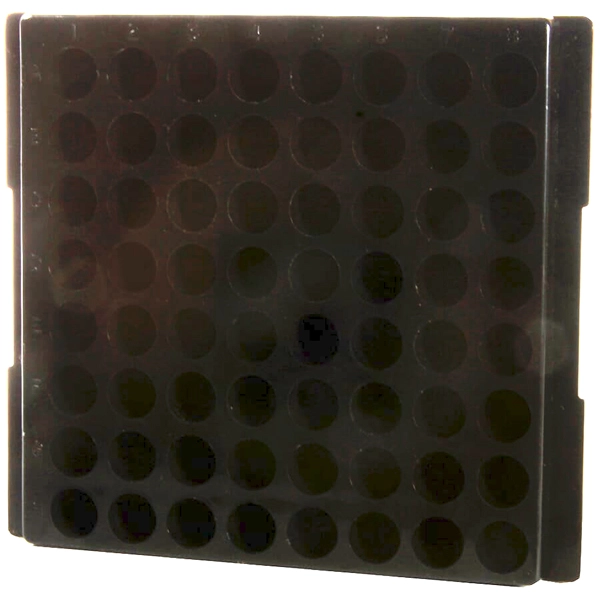 Bio Plas 64 Well Micro Tube Rack, Black (Pack of 5) Model # 0089