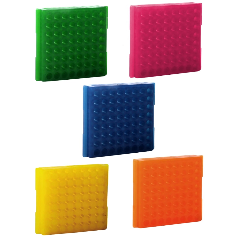 Bio Plas 64 Well Micro Tube Rack, Assorted Colors (Pack of 5) Model # 0081