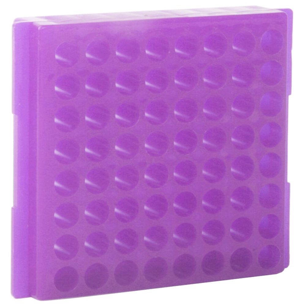 Bio Plas 64 Well Micro Tube Rack, Lavender (Pack of 5) Model # 0087