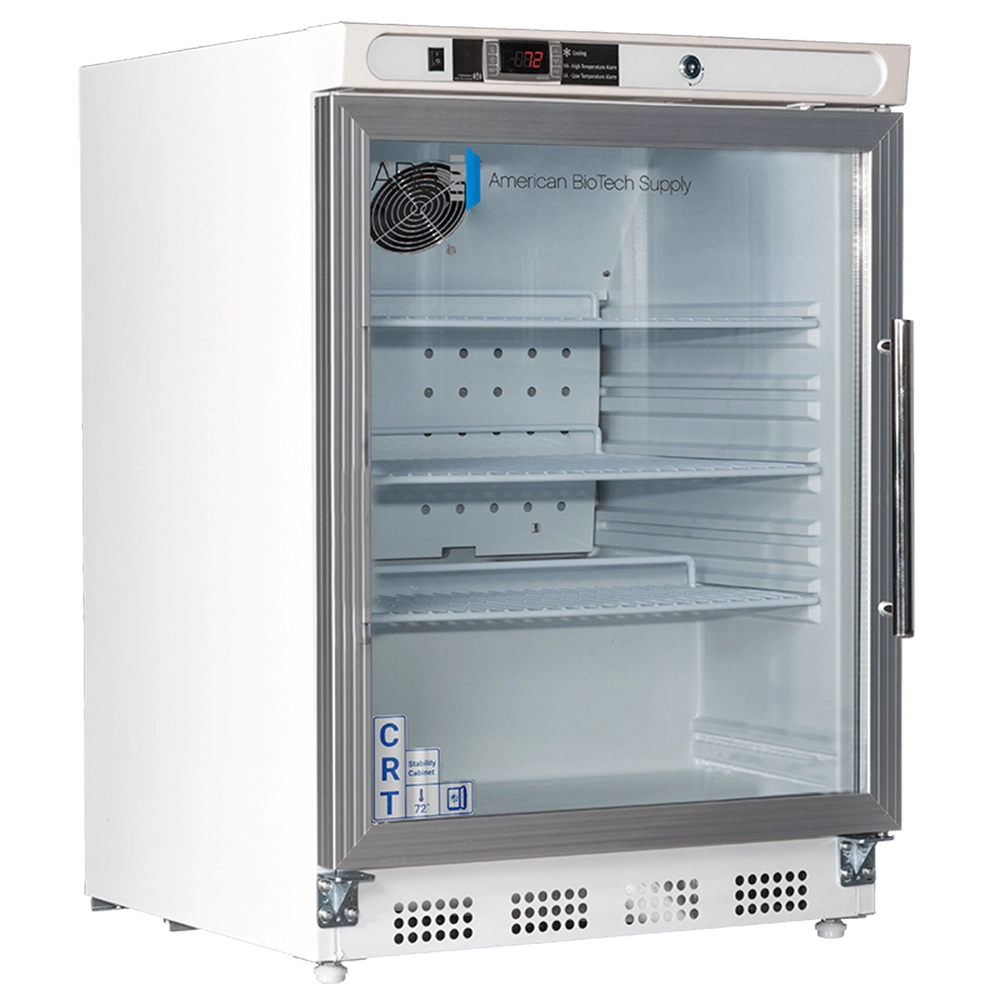 ABS 4.6 Cu. Ft. Undercounter Controlled Room Temperature Cabinet, Built-In-Left Hinged, Glass Door C