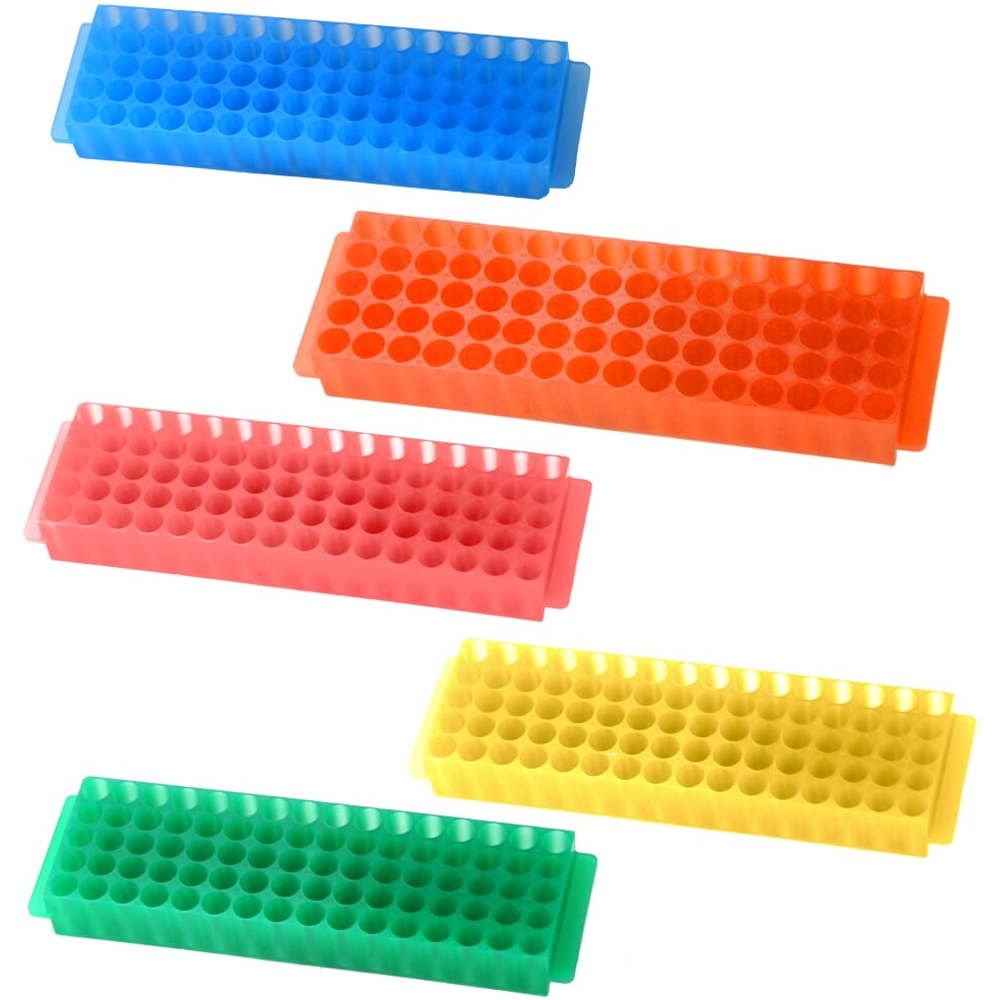 Bio Plas 80 Well Micro Tube Rack, Assorted Colors (Pack of 5) Model # 0061