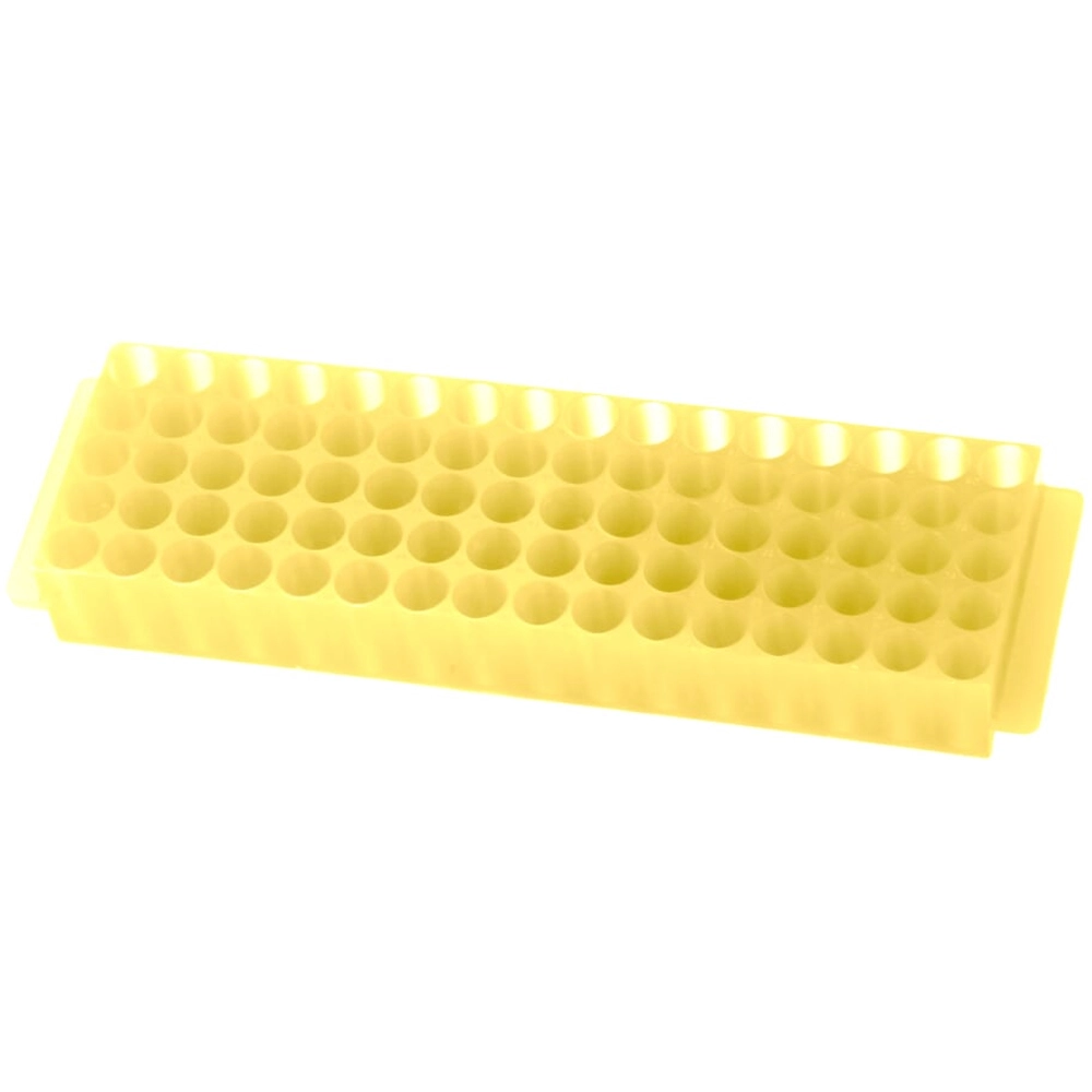 Bio Plas 80 Well Micro Tube Rack, Yellow (Pack of 5) Model # 0066