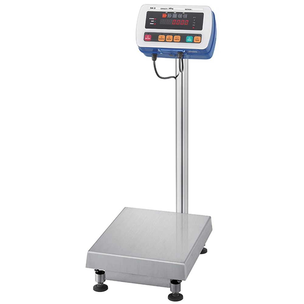 A&amp;D SW-60KL High Pressure Washdown Platform Scale, 130lb x 0.01lb with Large Platform