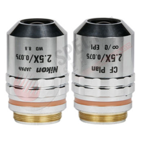 NIKON CF PLAN 2.5X 0.075 EPI MICROSCOPE OBJECTIVE