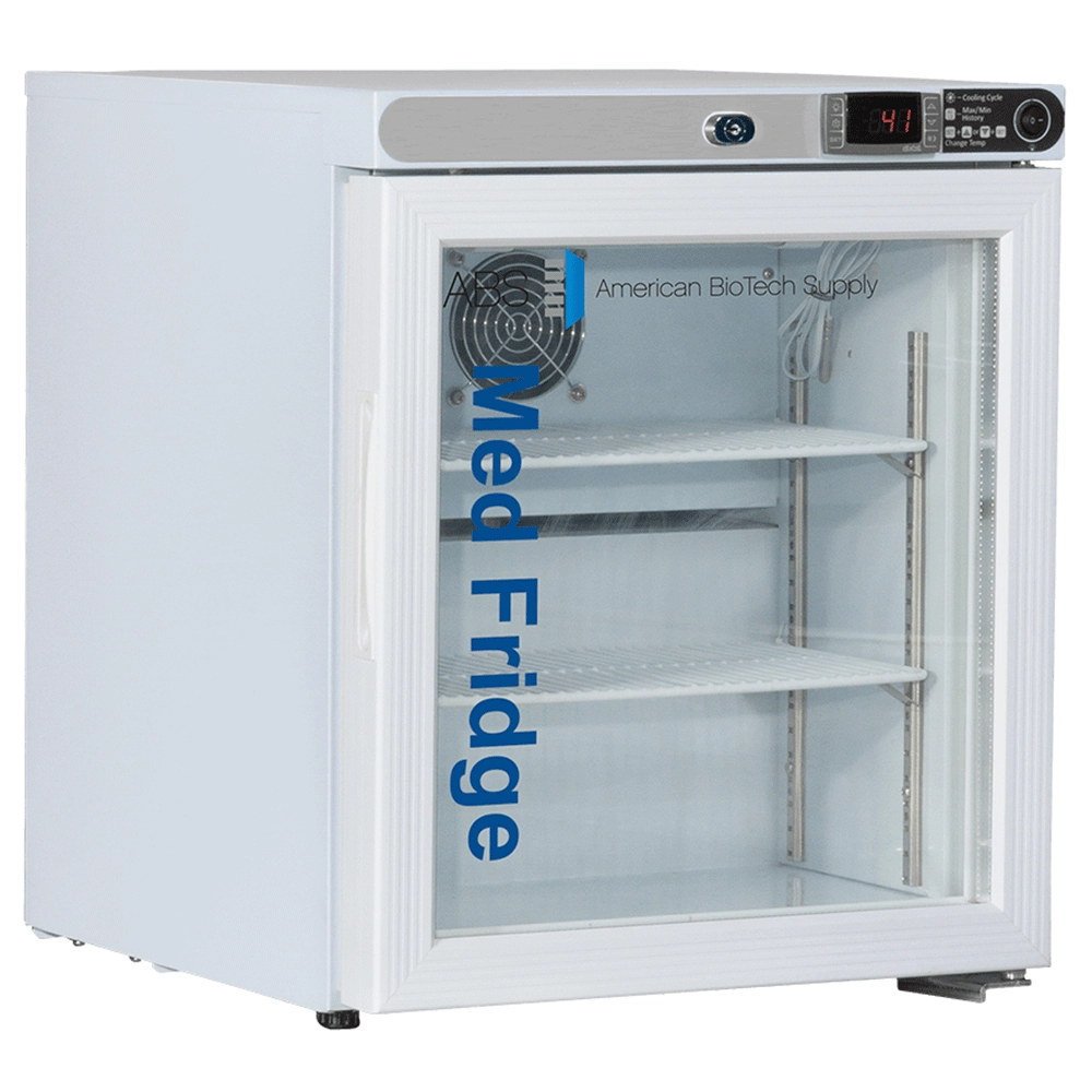 ABS 1 Cu Ft Pharmacy Glass Door Refrigerator PH-ABT-HC-UCFS-0104G