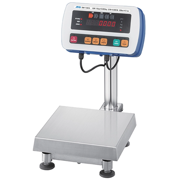 A&amp;D SW-15KS High Pressure Washdown Platform Scale, 33lb x 0.002lb with Small Platform
