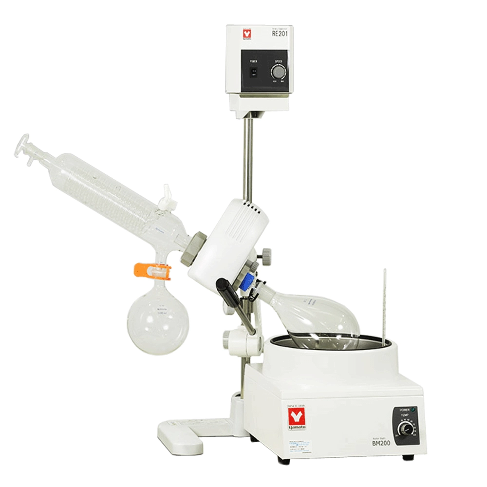 Yamato RE-201 Rotary Evaporator with BM-100 Water Bath and Glassware A (115V)