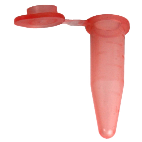 Bio Plas 1.5mL Flat Top Microcentrifuge Tube, Red (Pack of 500) Model # 4301