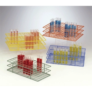 Bel-Art Poxygrid Test Tube Rack;For 10-13MM Tubes, 108 Places, Blue