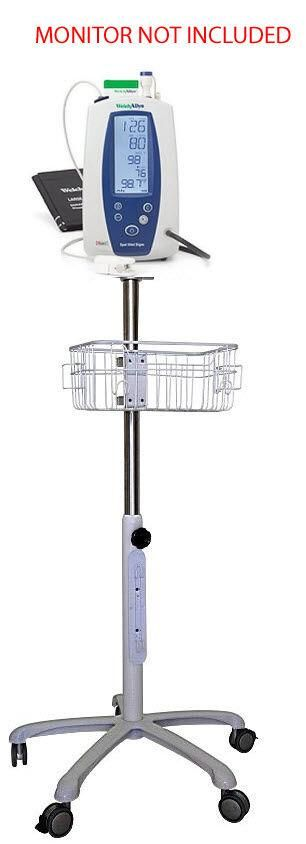 Rolling stand for Welch-Allyn spot 420 vital sign monitor new (small wheel )