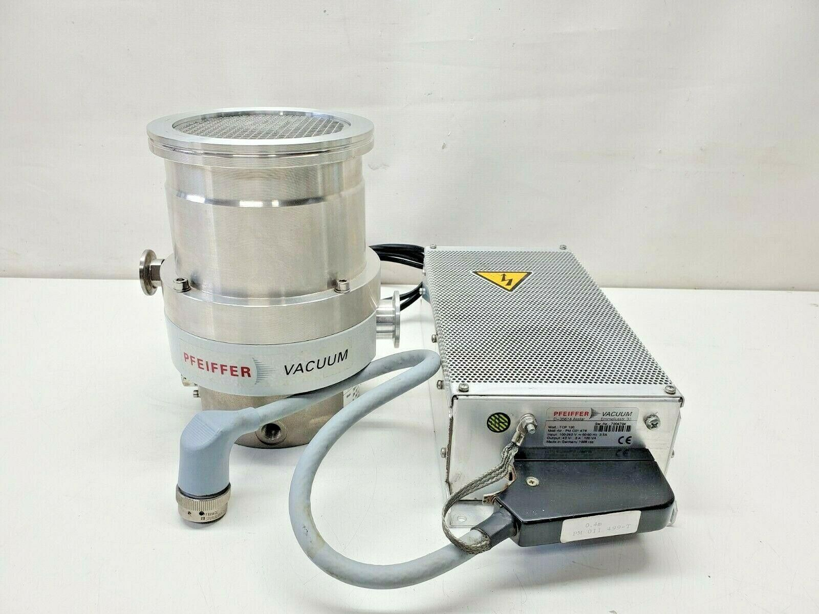 Pfeiffer TMH 260 Turbo Molecular Vacuum Pump w/ TCP 120 Controller and Cable