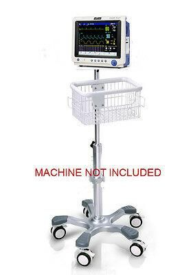 Rolling Roll Stand for Midmark Cardell Touch veterinary monitor new (big wheel)
