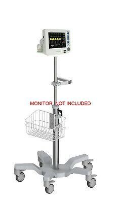 Rolling Roll stand for CSI Criticare 8100EP nGenuity monitor (big wheel), NEW