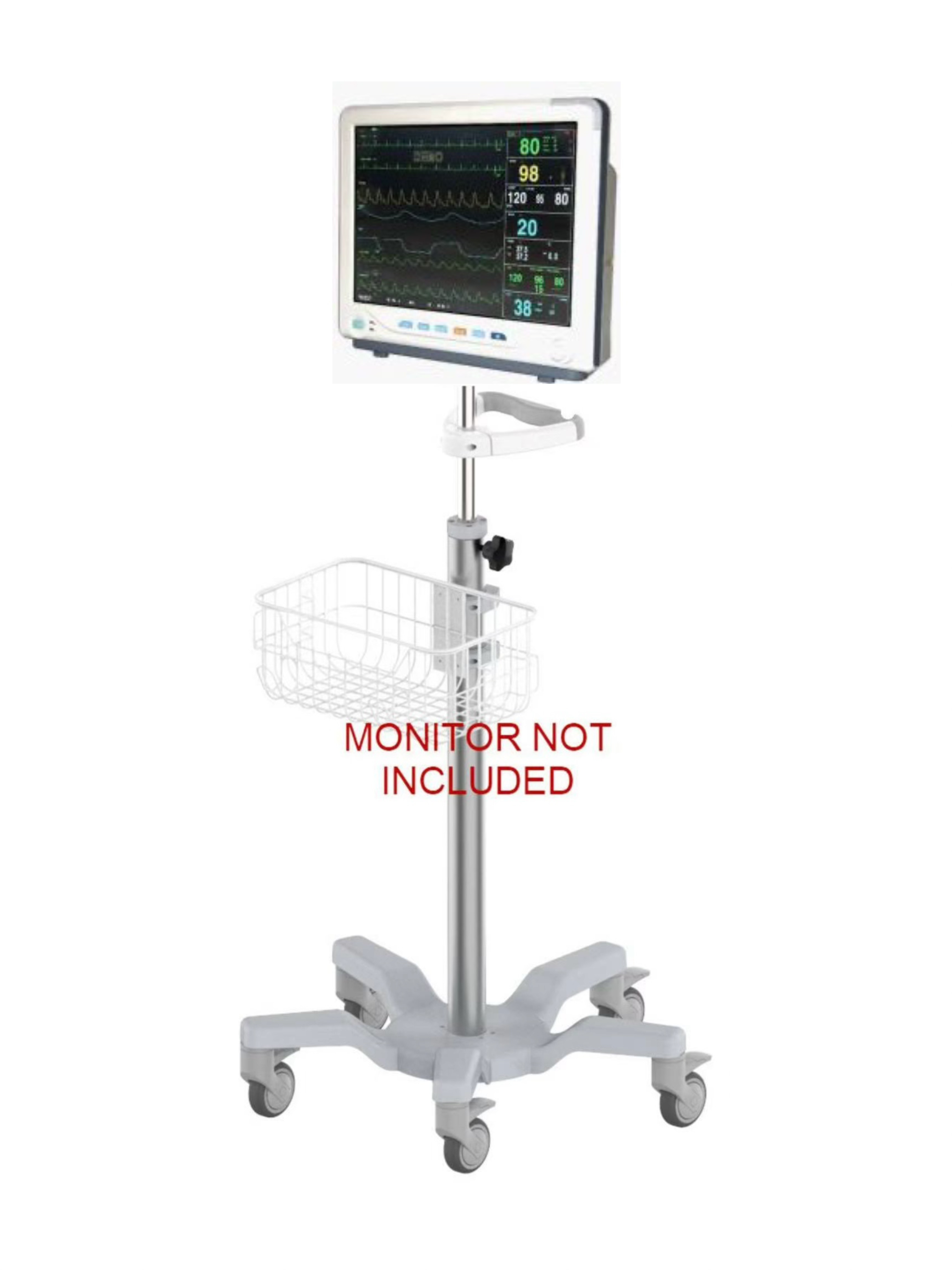 Rolling stand for CONTEC CMS9200 CMS-9200 PATIENT monitor (big wheel) NEW IN USA