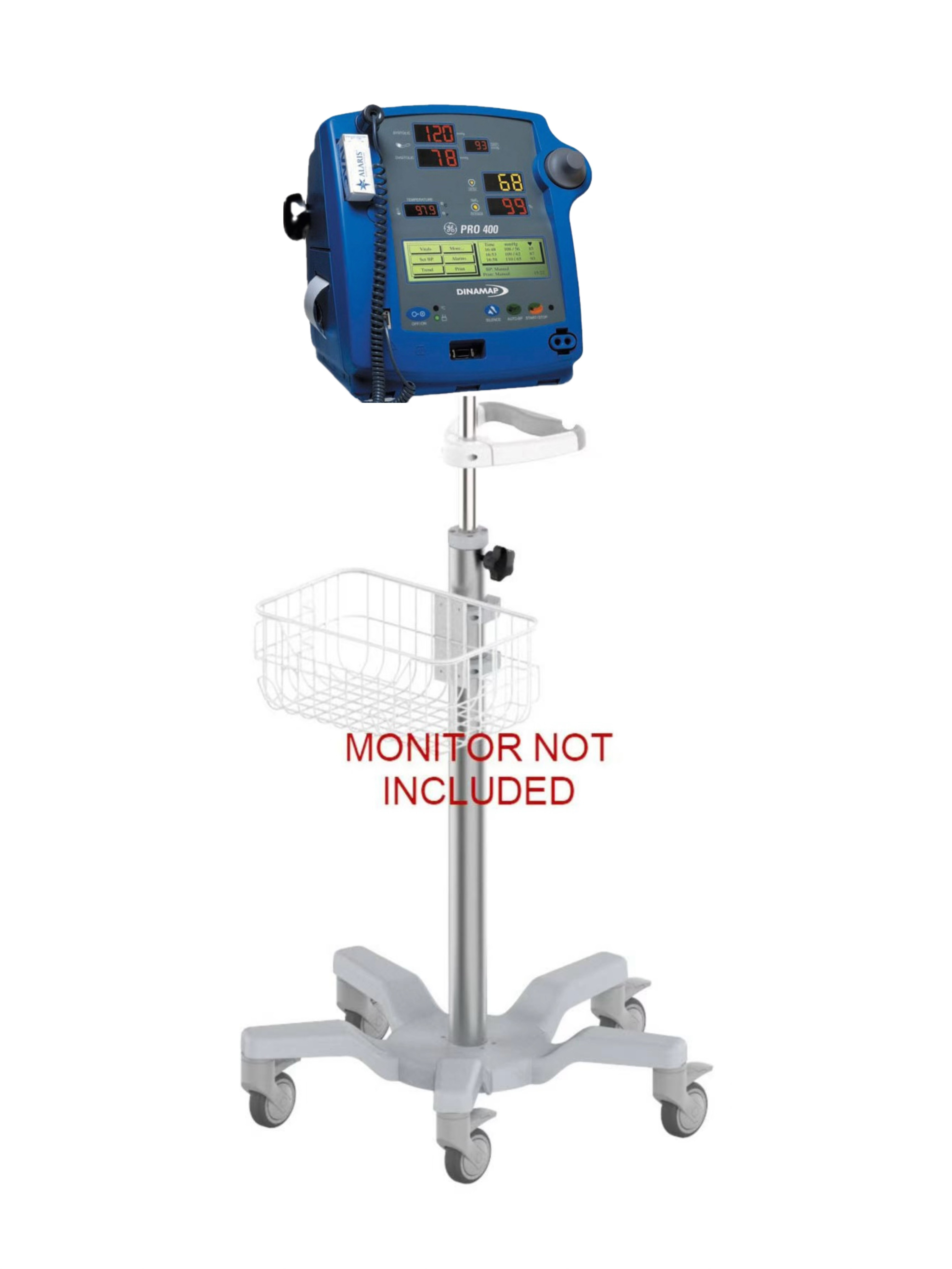 Rolling stand for  Dinamap pro 100,300,400  monitor new  (big wheel)