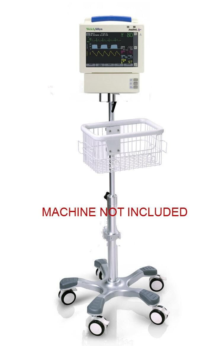 Rolling stand for Welch Allyn Propaq CS  monitor w/bottom module (big wheel)