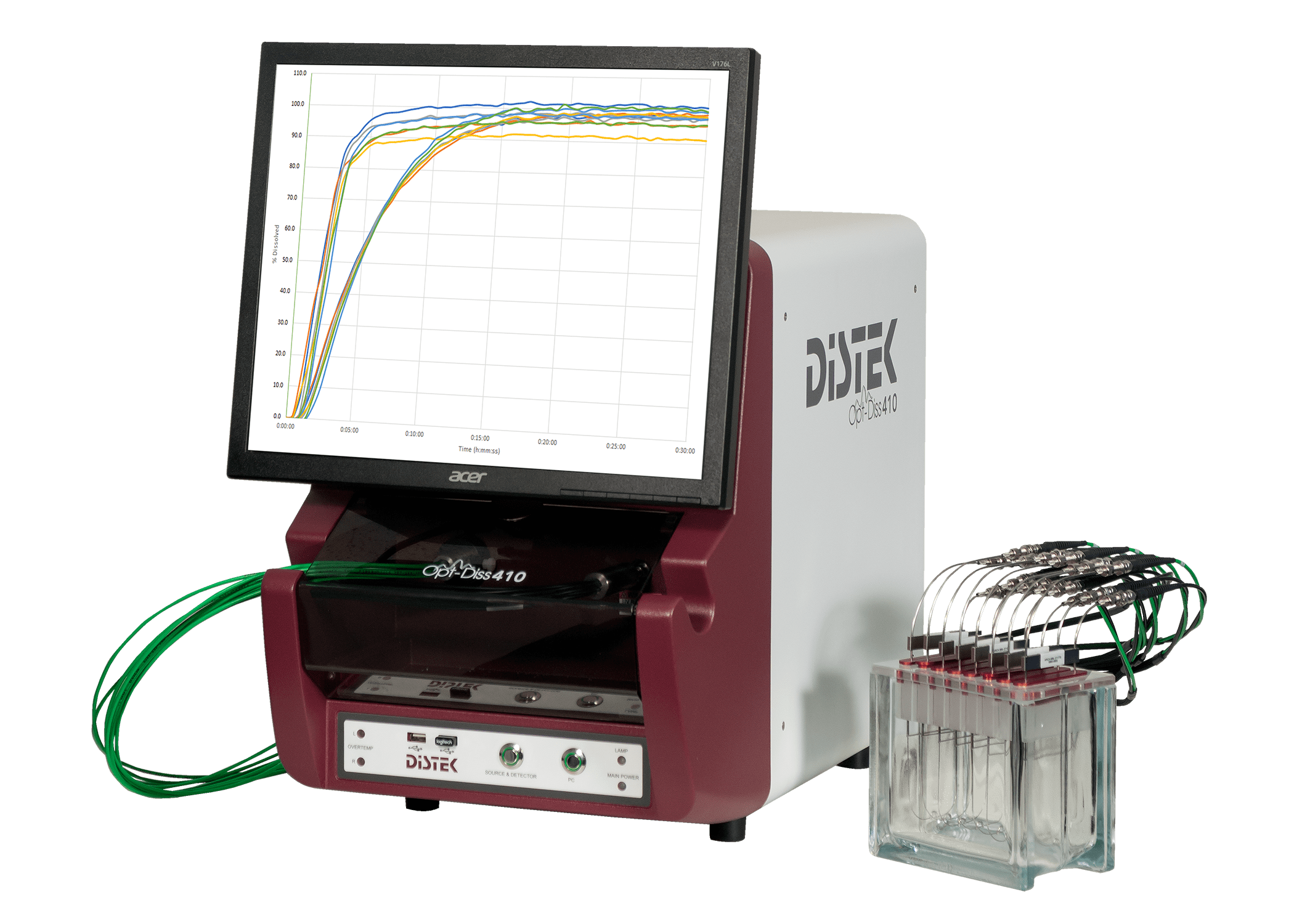 Distek Opt-Diss 410 In-Situ Fiber Optic UV Testing for Dissolution Testing