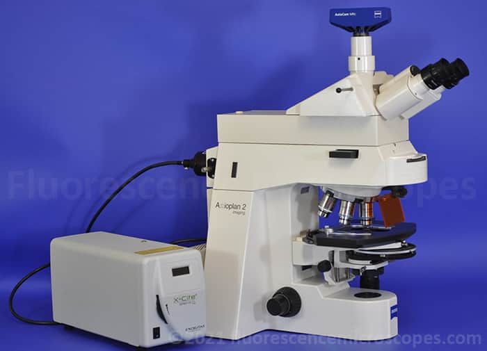 Zeiss AxioPlan-2ie Imaging Manual Upright Fluorescence DIC Phase High NA Microscope