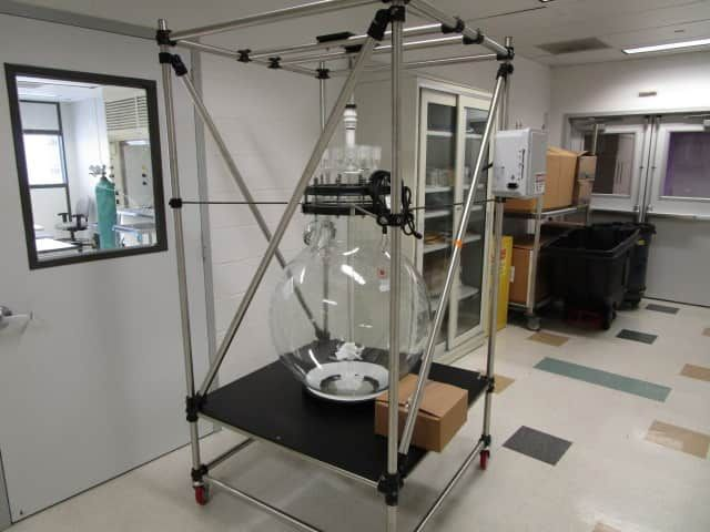 ACE Glass 200 Liter Unjacked Spherical Reaction System with Stand