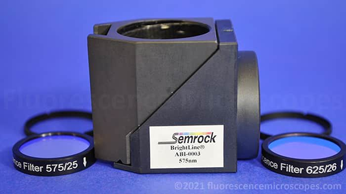 Semrock BrightLine mChery TxRed Cy35 Fluorescence Filter Cube Olympus Microscope