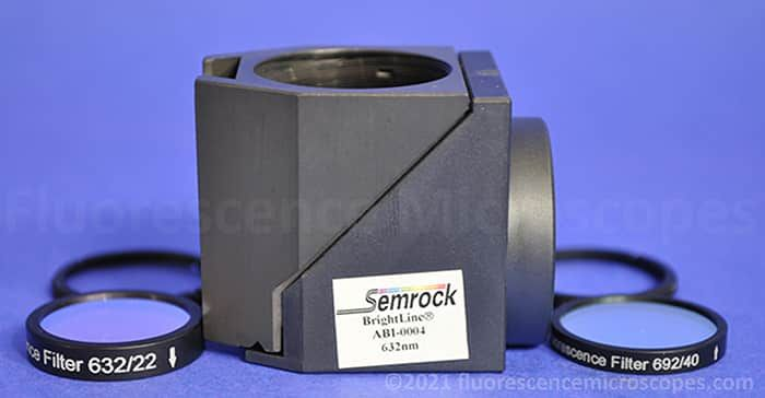 Semrock BrightLine 632nm Cy5 Fluorescence Filter Cube Set for Olympus Microscope