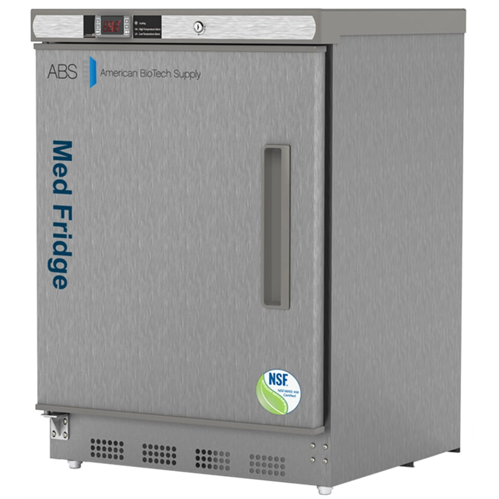 ABS 4.6 Cu. Ft. Blt-In S.S. Vaccine Left Hinged Refrig. NSF/ANSI 456 Cert. PH-ABT-NSF-UCBI-0404SS-LH